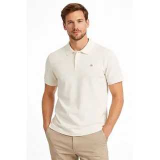 Scotch & Soda Poloshirt Seasonal core pique chest logo beige S (46)