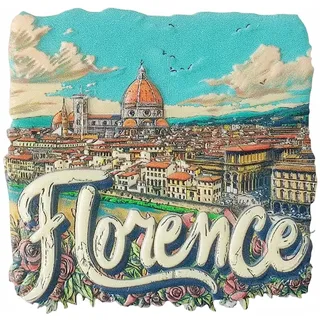 Florenz 3D-Kühlschrankmagnet, Souvenir, Geschenk, Kunstharz, handgefertigt, Firenze-Kühlschrankmagnet, Heim- und Küchendekoration, Kollektion