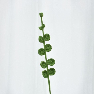 FackLOxc Handgestrickter Blumenstrauß aus Eukalyptus, gehäkelt, für DIY-Blumenarrangements, Dekoration, Valentinstag, gehäkelt, Eukalyptus