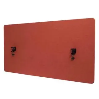 Mendler Akustik-Tischtrennwand HWC-G75, Büro-Sichtschutz Schreibtisch Pinnwand, doppelwandig Stoff/Textil ~ 60x120cm braun