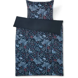 Tchibo - Microfaser-Flanell-Bettwäsche - dunkelblau