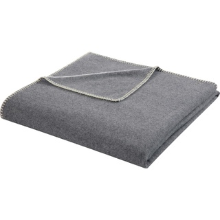 biederlack Plaid Light Wool Grey, 150x200 cm