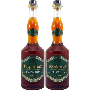 Papidoux VSOP Calvados - aus Äpfeln der Normandie (1 x 0,7l) - über fünf Jahre gereift mit mildem, elegantem Geschmack (Packung mit 2)