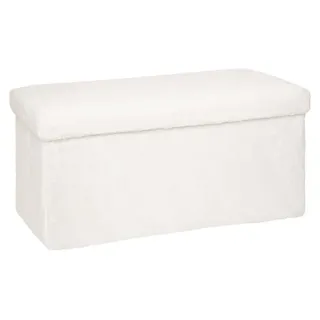 5Five Pouf Ezzio Holz 78 x 38 x 38 cm Weiß