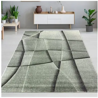 Carpetia Teppich Wohnzimmer Teppich mit geometrischem Muster in grün, rechteckig beige|grün 120 cm x 170 cm