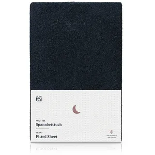 Blumtal Spannbettlaken Frottee 160 x 200 cm Blau