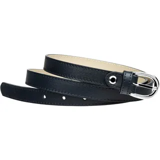 Caspar Taillengürtel GU273 aus echtem Leder schmal klassisch elegant blau 80