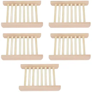 Seifenschale Aus Bambus – 5er-set – Ablage Für Bad Und Küche – Wasserdicht Und Rutschfest (11,5 X 8,6 Cm, Phyllostachys Pubescens)