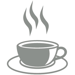 Samunshi® Wandtattoo Kaffeetasse Teetasse Küche 16 x 20cm mittelgrau