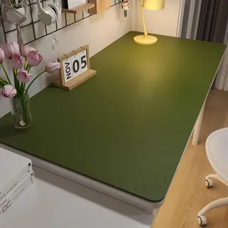 BESTORI Multifunktionales Schreibtischunterlage rutschfeste Wasserdichter Mauspad PU Leder Ultradünnes Mauspad für Büro und Zuhause Grün, 70 x 120 cm