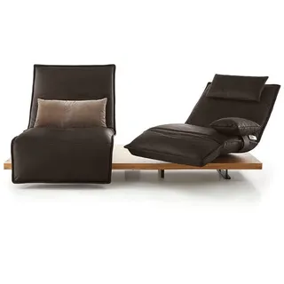 Koinor 2-Sitzer-Sofa, Eiche, Dunkelbraun, Metall, Echtleder, Anilinleder, Balkeneiche, massiv, Uni, Füllung: Polyetherschaumkern, 240x63x115 cm, Goldenes M, Made in Germany, Dgm, Typenauswahl, Lederauswahl, Stoffauswahl, Hocker erhältlich, motorische Relaxfunktion, Wohnzimmer, Sofas & Couches, Sofas, 2-Sitzer Sofas