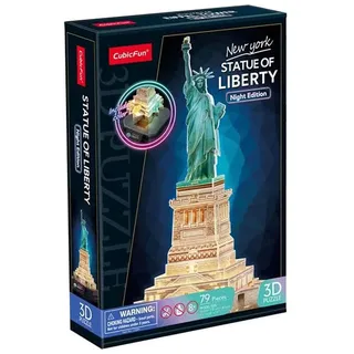 shantou cubicfun toys industrial co CUBICFUN - 3D Puzzle Freiheitsstatue LED 79 Teile