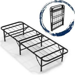Topanbieter999 Gästebett faltbar Klappbett 80x200 mit Matratze 90x200 / 140x200cm Bettgestell klappbar schwarz