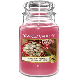 YANKEE CANDLE Große Kerze PEPPERMINT PINWHEELS 623 g Duftkerze