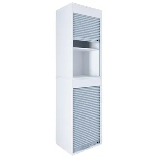 VCM Aktos XL Rollladenschrank 50 x 40 x 186 cm weiß