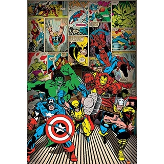 Marvel Comics 'hier die Helden kommen' Maxi Poster,61 x 91.5 cm