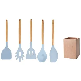 Fackelmann Küchenhelfer-Set aus Holz mit Vorratsdose 32 cm