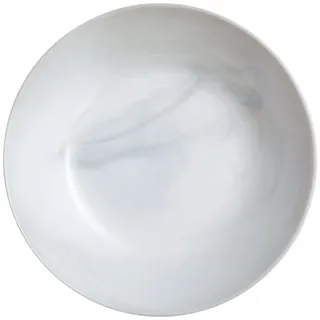 Luminarc, Suppenteller, Diwali Marble Granit, 20 cm, 6er Set | Porenfreies Opalglas, Teller grau marmoriert, spülmaschinenfest, ideal für Alltag und Gastronomie, dauerhafter Glanz