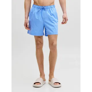 JACK & JONES Badehose mit Label-Stitching Modell 'MAUI', blau XL