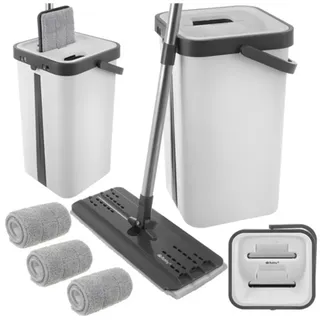 ruhhy Bodenwischer Wischmopp Set grau