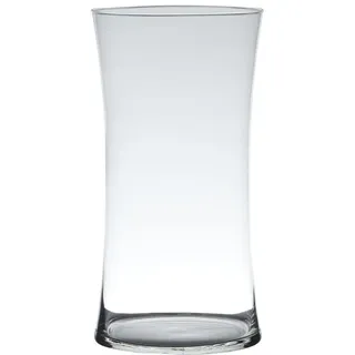 INNA-Glas Bodenvase Glas Denny, Sanduhr - rund, klar, 40cm, Ø 15cm - Glasvase - Tischvase