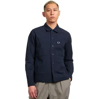 Seersucker Overshirt Herren NAVY S