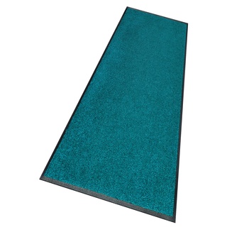 Läufer WASH+DRY BY KLEEN-TEX "Trend Uni" Teppiche Gr. B/L: 75 cm x 190 cm, 7 mm, 1 St., grün (dunkelgrün) Küchenläufer Kurzflor-Läufer Schmutzfangläufer Teppichläufer Teppiche Schmutzfangläufer, rutschhemmend, In- und Outdoor geeignet, waschbar