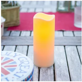 Lights4fun LED-Kerze LED Outdoor Kerze Timer 18cm