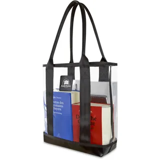Ambibtion - transparente Bibliothek Tasche Shopper durchsichtig (transparent) - M