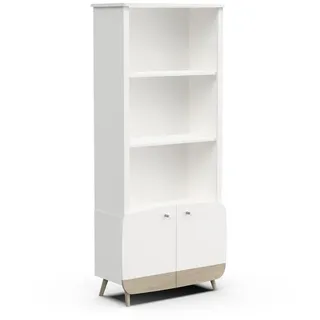 habeig Kinderregal Kinderschrank Kommode Bücherregal blau weiß Holz 177cm, besonders stabil weiß