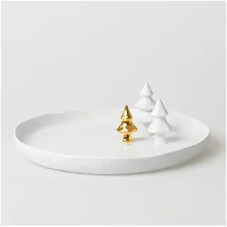 räder Dekoteller Winterlandschaft Ø 35 cm weiß