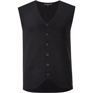 Strickjacke RUSTY NEAL, Herren, Gr. M, schwarz, 50% Polyacryl, 50% Baumwolle, unifarben, normal, Strickjacken Strickweste, in dezentem Strickmuster
