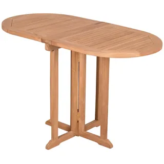 deVries Gartentisch 120 x 60 x 75 cm braun oval