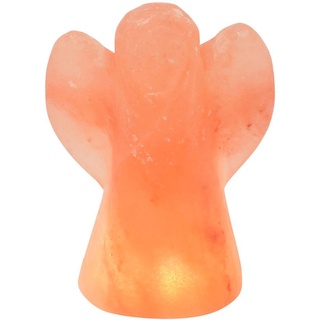 HIMALAYA SALT DREAMS Salzkristall-Tischlampe Fussball, LED wechselbar, Warmweiß, Handgefertigt aus Salzkristall - jeder Stein ein Unikat, H: ca.13 cm orange