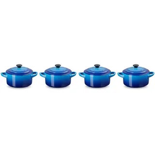 Le Creuset Mini-Cocotte Topf-Set 4-tlg. azure
