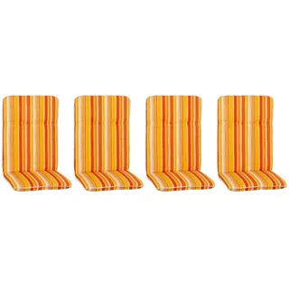 beo 4er Set - Paspelauflage Hochlehner Edremit orange gelb weiß gestreift
