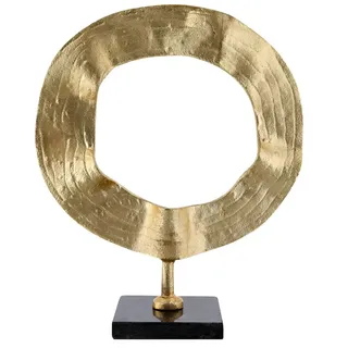Deko Objekt , gold , Aluminium, Marmor, Marmor , Maße (cm): B: 27 H: 33 T: 13