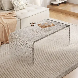 Kleiner Beistelltisch Couch Tisch U-förmiger Acryl-Beistelltisch Sitztisch Wohnzimmertisch 3 Größen Minimalistischer Table Designertisch Für Wohnzimmer Schlafzimmer Büro(30x30x55CM)