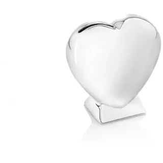Herz Spardose mit Gravur Silber Sparschwein Herzchen Sparbüchse für Taufe Geburt Geburtstag Hochzeit Kinder (Herz, Gravur bis 15 Zeichen)