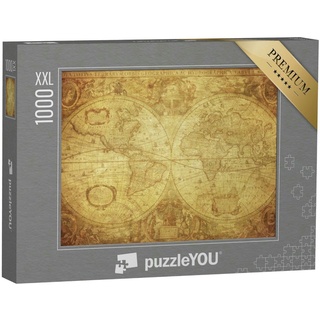 puzzleYOU Puzzle Alte Weltkarte von 1630, 1000 Puzzleteile, puzzleYOU-Kollektionen Historische Bilder