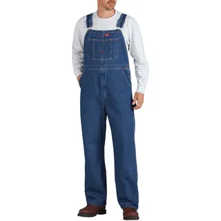 Dickies, Herren, Dickies Denim-Latzhose in Washed-Optik, STONEWASHED INDIGOBLAU, 36W / 34L - 36W / 34L