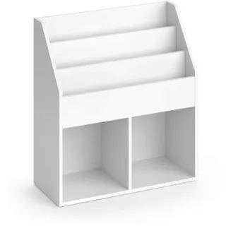 Vicco Kinderregal Luigi, Weiß, 72 x 79 cm Ohne Faltboxen, zur Aufbewahrung von Büchern und Spielzeug kombinierbar