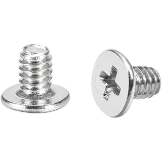 sourcing map 100Stk. M2x3mm Kreuzschlitz Schraubverschluss Silber 3.8mm Dmr. Schraubenkopf für Laptop PC TV Lüfter Audio Schalter