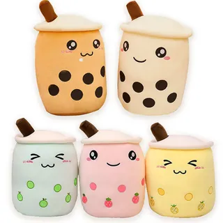 AMOZO Bubble Tea Kuscheltier Plüschtier Boba Tee Süße Kissen Plushie XXL Soft Plüsch Kissen Puppe Kinderspielzeug (Green,24cm)