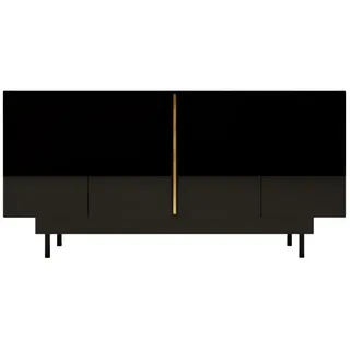 Möbel Kraft Sideboard 163 x 81 cm Schwarz
