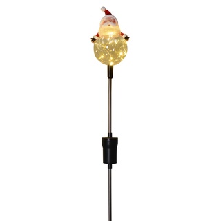 TrendLine LED Gartenstecker Weihnachtsmann H: 84 cm warmweiß Außen mit Timer