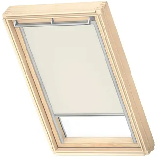 VELUX Original Dachfenster Verdunkelungsrollo, mit Grauer Führungsschiene, Hellbeige, für MK08