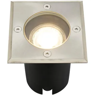 Telefunken Bodeneinbaustrahler Glas 10x10x11,5 cm  IP67 Schwarz