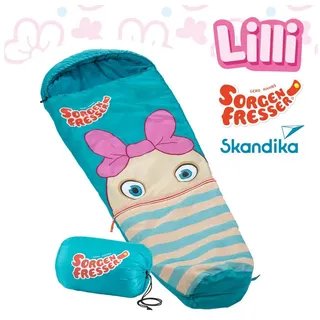 Skandika Kinderschlafsack - Sorgenfresser Lilli - Camping - Outdoor - Mumie - Packtasche
