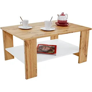 Couchtisch - Artisan Eiche - weiß - 90 cm breit